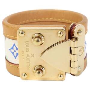 LOUIS VUITTON Brown Monogram Charm Bracelet